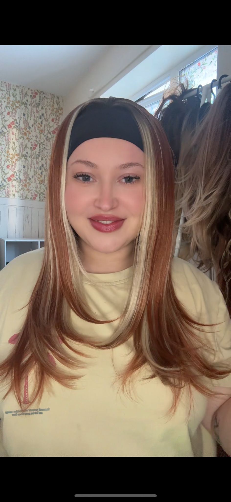 Copper Blonde Headband Wig